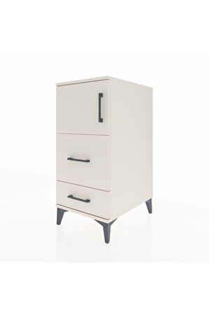 Kronos Komodin Tek Raflı 2 Çekmeceli Tek Kapaklı 44x59x96 Aytaşı-Aytaşı