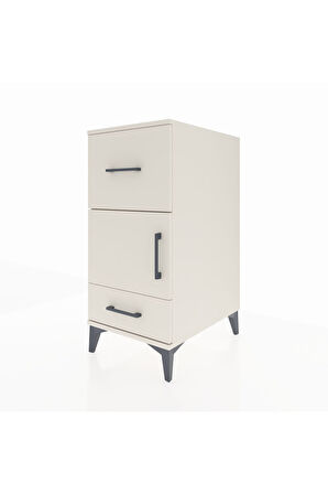 Kronos Komodin Tek Raflı 2 Çekmeceli Tek Kapaklı 44x59x96 Aytaşı-Aytaşı