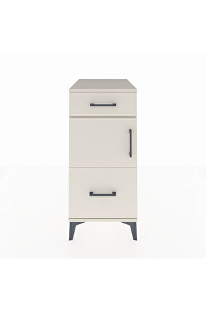 Kronos Komodin Tek Raflı 2 Çekmeceli Tek Kapaklı 44x59x96 Aytaşı-Aytaşı