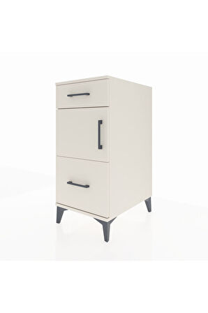 Kronos Komodin Tek Raflı 2 Çekmeceli Tek Kapaklı 44x59x96 Aytaşı-Aytaşı