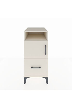 Kronos Komodin 2 Raflı Tek Çekmeceli Tek Kapaklı 44x59x96 Aytaşı-Aytaşı