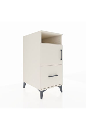 Kronos Komodin 2 Raflı Tek Çekmeceli Tek Kapaklı 44x59x96 Aytaşı-Aytaşı