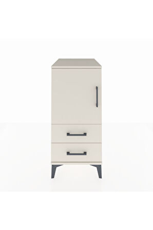 Kronos Komodin 2 Raflı 2 Çekmeceli Tek Kapaklı 44x59x96 Aytaşı-Aytaşı
