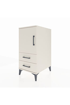 Kronos Komodin 2 Raflı 2 Çekmeceli Tek Kapaklı 44x59x96 Aytaşı-Aytaşı