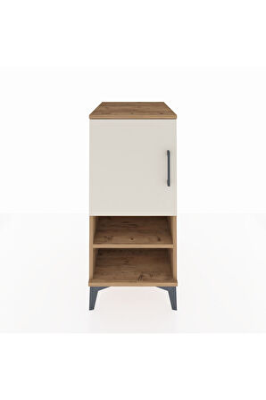 Kronos Komodin 3 Raflı Tek Kapaklı 44x59x96 Çam-Aytaşı