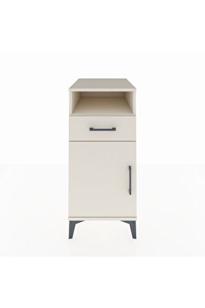 Kronos Komodin 2 Raflı Tek Çekmeceli Tek Kapaklı 44x59x96 Aytaşı-Aytaşı