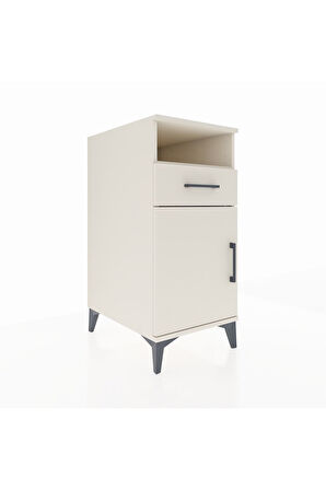Kronos Komodin 2 Raflı Tek Çekmeceli Tek Kapaklı 44x59x96 Aytaşı-Aytaşı