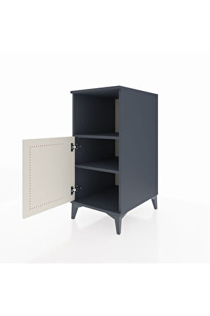 Kronos Komodin 2 Raflı Tek Kapaklı 44x59x96 Antrasit-Aytaşı