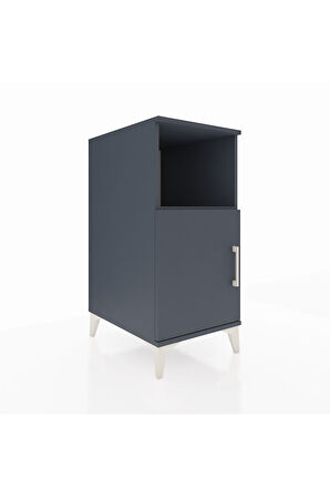 Kronos Komodin 2 Raflı Tek Kapaklı 44x59x96 Antrasit-Antrasit
