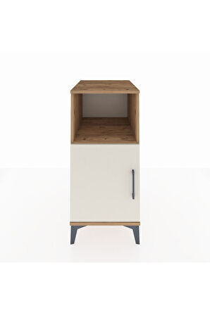 Kronos Komodin 2 Raflı Tek Kapaklı 44x59x96 Çam-Aytaşı