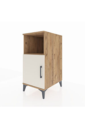 Kronos Komodin 2 Raflı Tek Kapaklı 44x59x96 Çam-Aytaşı