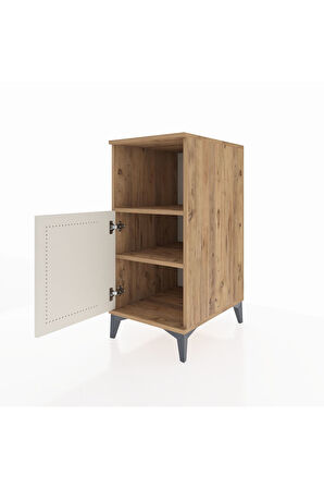 Kronos Komodin 2 Raflı Tek Kapaklı 44x59x96 Çam-Aytaşı