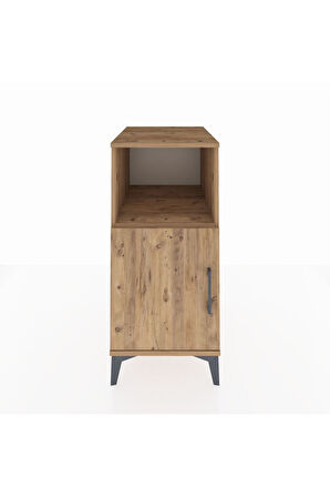 Kronos Komodin 2 Raflı Tek Kapaklı 44x59x96 Çam-Çam