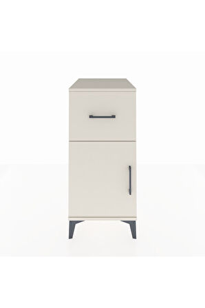 Kronos Komodin Tek Raflı Tek Çekmeceli Tek Kapaklı 44x59x96 Aytaşı-Aytaşı