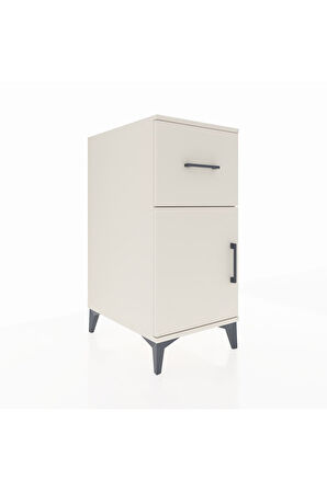 Kronos Komodin Tek Raflı Tek Çekmeceli Tek Kapaklı 44x59x96 Aytaşı-Aytaşı