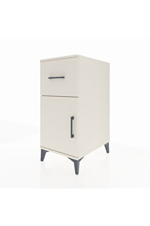 Kronos Komodin Tek Raflı Tek Çekmeceli Tek Kapaklı 44x59x96 Aytaşı-Aytaşı