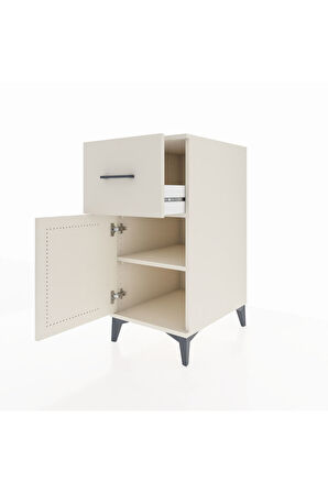 Kronos Komodin Tek Raflı Tek Çekmeceli Tek Kapaklı 44x59x96 Aytaşı-Aytaşı