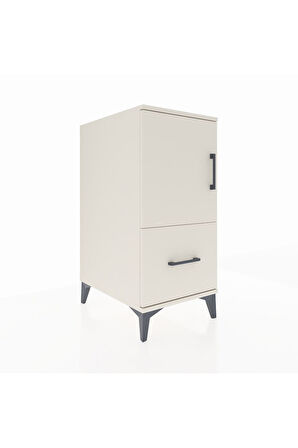 Kronos Komodin 2 Raflı Tek Çekmeceli Tek Kapaklı 44x59x96 Aytaşı-Aytaşı