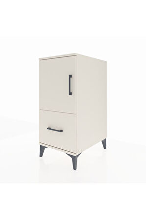 Kronos Komodin 2 Raflı Tek Çekmeceli Tek Kapaklı 44x59x96 Aytaşı-Aytaşı