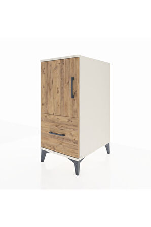 Kronos Komodin 2 Raflı Tek Çekmeceli Tek Kapaklı 44x59x96 Aytaşı-Çam