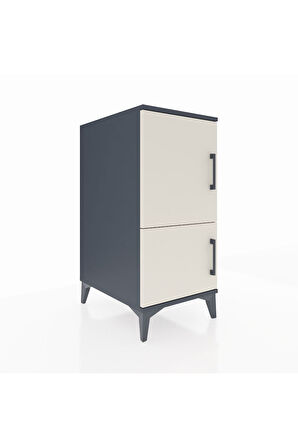 Kronos Komodin 3 Raflı 2 Kapaklı 44x59x96 Antrasit-Aytaşı