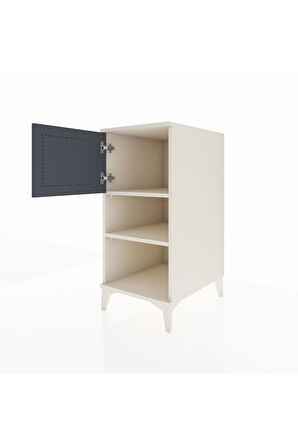 Kronos Komodin 2 Raflı Tek Kapaklı 44x59x96 Aytaşı-Antrasit