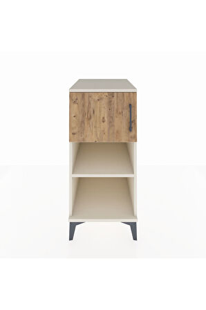 Kronos Komodin 2 Raflı Tek Kapaklı 44x59x96 Aytaşı-Çam