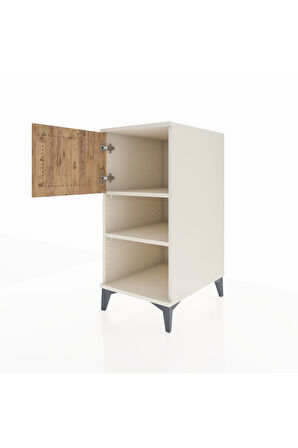 Kronos Komodin 2 Raflı Tek Kapaklı 44x59x96 Aytaşı-Çam