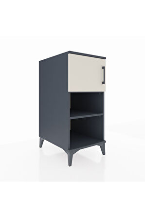 Kronos Komodin 2 Raflı Tek Kapaklı 44x59x96 Antrasit-Aytaşı