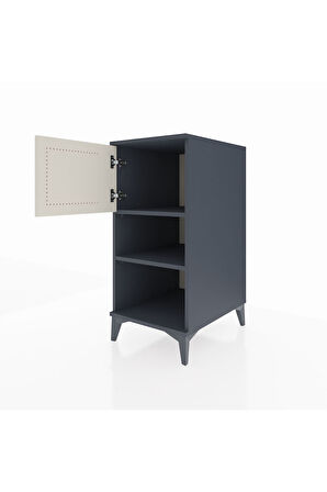 Kronos Komodin 2 Raflı Tek Kapaklı 44x59x96 Antrasit-Aytaşı