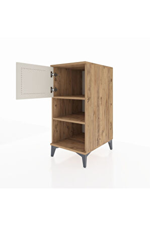 Kronos Komodin 2 Raflı Tek Kapaklı 44x59x96 Çam-Aytaşı