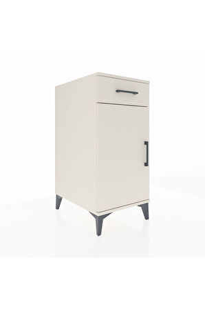 Kronos Komodin 2 Raflı Tek Çekmeceli Tek Kapaklı 44x59x96 Aytaşı-Aytaşı