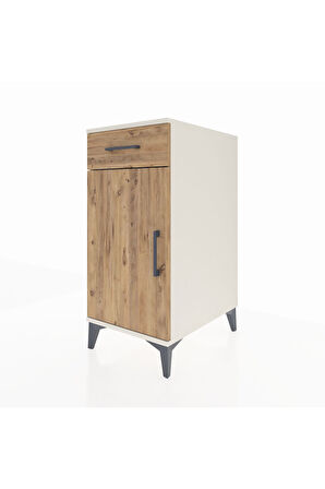 Kronos Komodin 2 Raflı Tek Çekmeceli Tek Kapaklı 44x59x96 Aytaşı-Çam