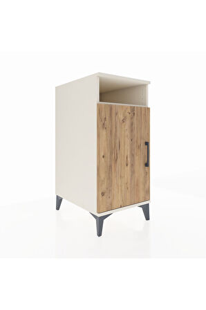 Kronos Komodin 3 Raflı Tek Kapaklı 44x59x96 Aytaşı-Çam