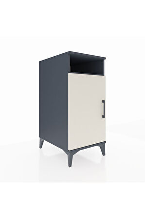 Kronos Komodin 3 Raflı Tek Kapaklı 44x59x96 Antrasit-Aytaşı