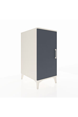 Kronos Komodin 2 Raflı Tek Kapaklı 44x59x96 Aytaşı-Antrasit
