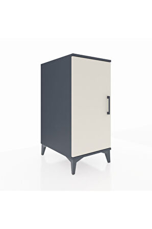 Kronos Komodin 2 Raflı Tek Kapaklı 44x59x96 Antrasit-Aytaşı