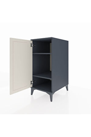 Kronos Komodin 2 Raflı Tek Kapaklı 44x59x96 Antrasit-Aytaşı