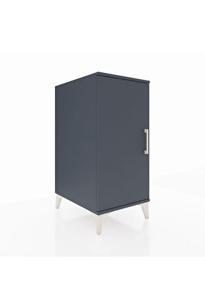 Kronos Komodin 2 Raflı Tek Kapaklı 44x59x96 Antrasit-Antrasit