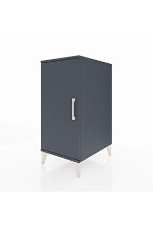 Kronos Komodin 2 Raflı Tek Kapaklı 44x59x96 Antrasit-Antrasit