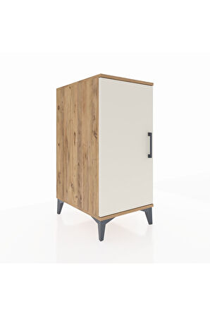 Kronos Komodin 2 Raflı Tek Kapaklı 44x59x96 Çam-Aytaşı