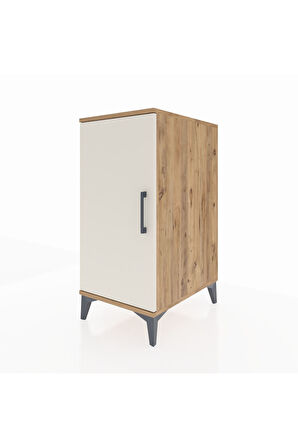 Kronos Komodin 2 Raflı Tek Kapaklı 44x59x96 Çam-Aytaşı