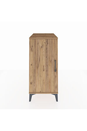 Kronos Komodin 2 Raflı Tek Kapaklı 44x59x96 Çam-Çam