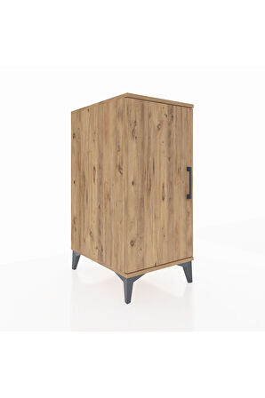 Kronos Komodin 2 Raflı Tek Kapaklı 44x59x96 Çam-Çam