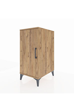 Kronos Komodin 2 Raflı Tek Kapaklı 44x59x96 Çam-Çam