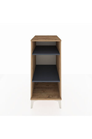 Kronos Komodin 2 Raflı 44x59x96 Çam-Antrasit