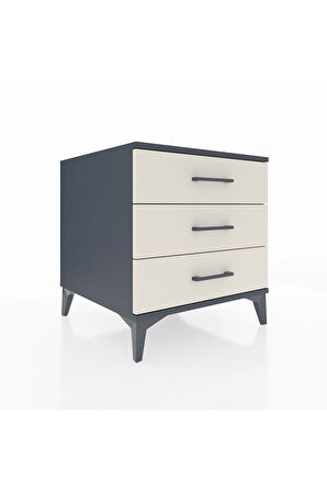 Kronos Komodin 3 Çekmeceli 60x59x64 Antrasit-Aytaşı