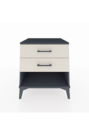 Kronos Komodin 2 Çekmeceli 60x59x64 Antrasit-Aytaşı