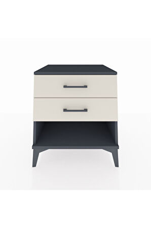 Kronos Komodin 2 Çekmeceli 60x59x64 Antrasit-Aytaşı