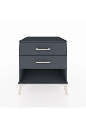 Kronos Komodin 2 Çekmeceli 60x59x64 Antrasit-Antrasit